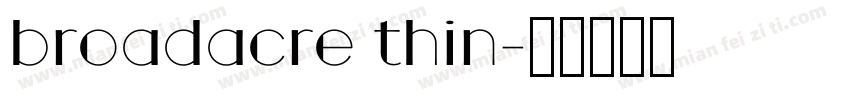 broadacre thin字体转换